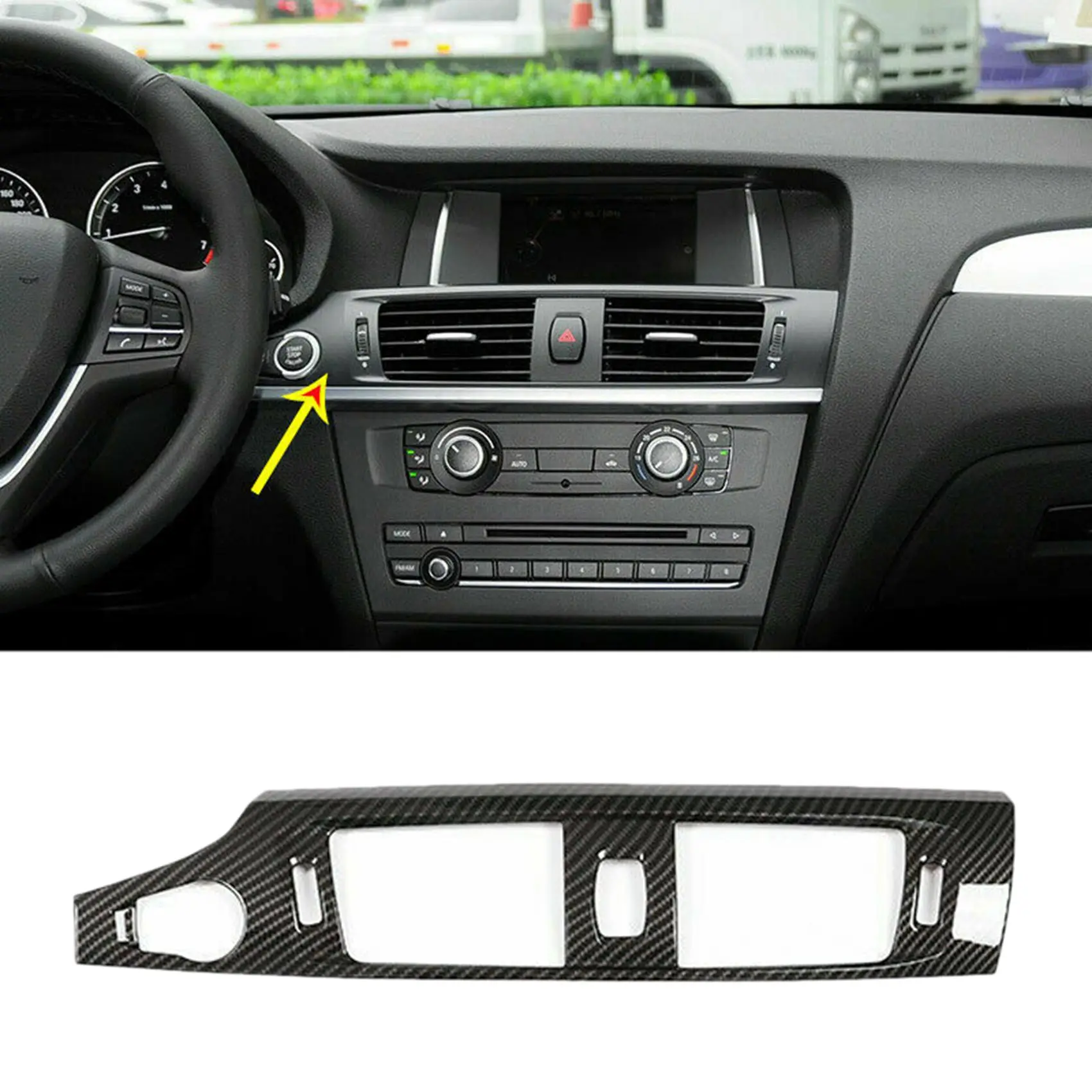 Углеродное волокно для BMW X3 F25 2011-17 X4 F26 2014-17 Крышка вентиляционного отверстия