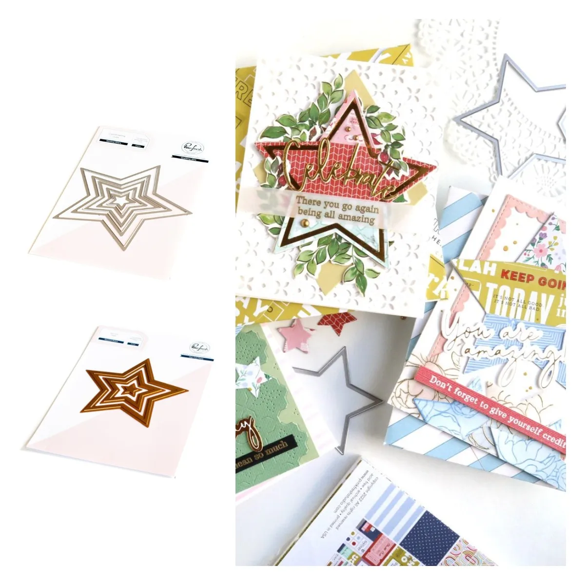 

Nested Stars Metal Cutting Dies Hot Foil For Scrapbooking Paper Craft Handmade Card Album Punch Art Cutter 2022 New