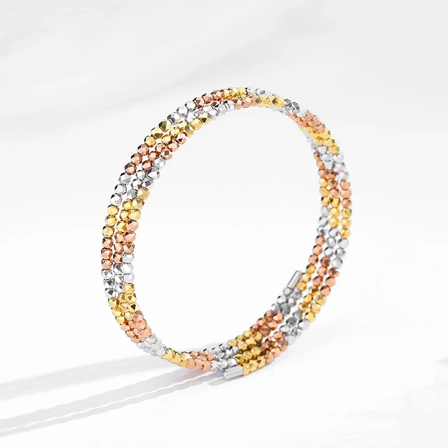 Разноцветные эластичные бусины TONGZHE искусственные серебряные драгоценные камни