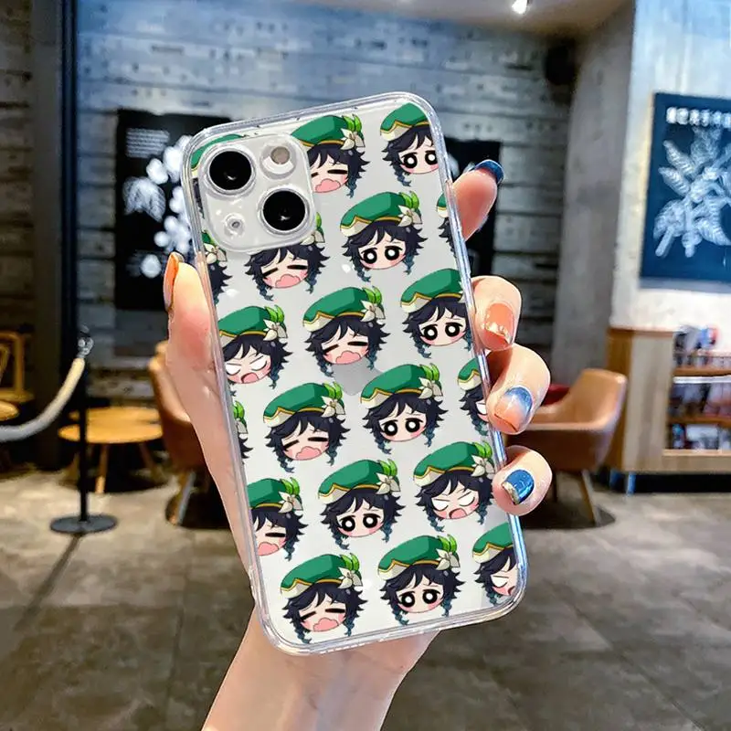 Хит продаж мягкий прозрачный чехол Genshin Impact для iphone 12 11 13 7 8 6 s plus x xs xr pro max mini |