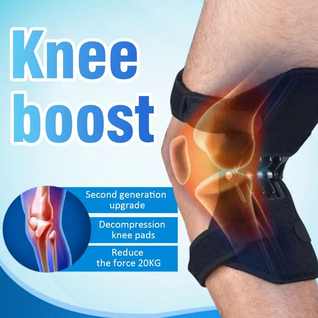 

Joint Support Patella Knee Pad Breathable Non-slip Lift Pain Relief For Knee Power Spring Force Stabilizer Knee Booster Sport