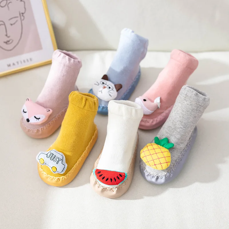 

Coral Fleece Baby Anti Slip Floor Socks Autumn Winter Newborn Warm And Thick Socks New Born Baby Girl Boy Infant Indoor Sock