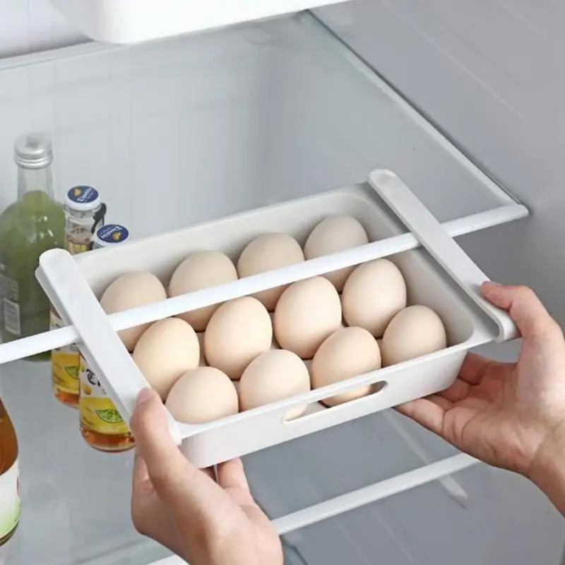 

12 Grid Clear Fridge Egg Drawers With Handle Refrigerator Egg Holder Storage Containers Freezer Organizer Bins Keep Eggs Fresh