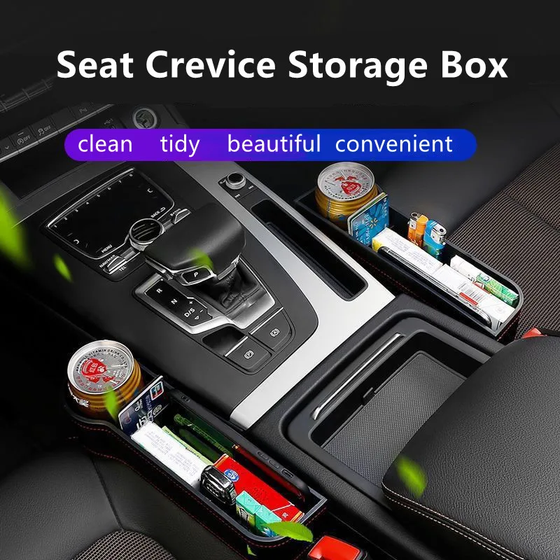 

Car Seat Slit Gap Box For Chrysler 200 300 300C 300s grand voyager Pacifica PT Cruiser Sebring Town and Country Car Storage Box