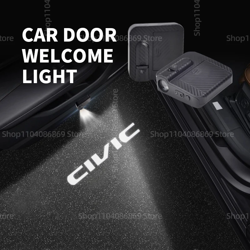 1/2 шт. для Honda Civic Fk2 Fk7 Fk8 Type-R Type-S MugenRR Logo Беспроводной проектор дверей автомобиля