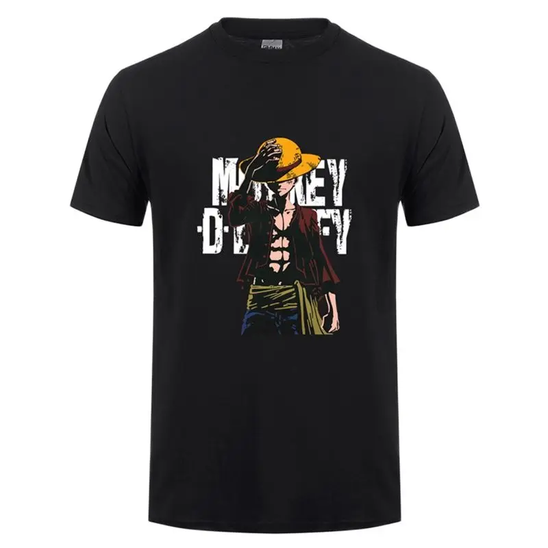 

One Piece Luffy T Shirt Men Fashion Casual Short Sleeve Tshirts Japanese Anime Summer Tee Shirt Streetwear Print Man T-shirt