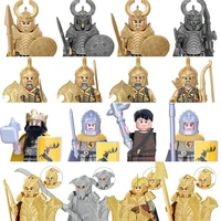 mini lord of elf action figure orcs army gandalf dwarf rohan knight game thrones building blocks the rings toys for kids gift
