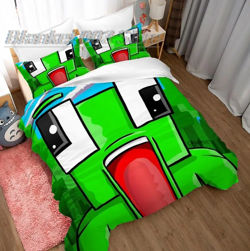 

Kids Unspeakable Gaming 3D Printed Duvet Cover Pillowcase Bedding Set Single Twin Full Size for Boy Girls Bedroom Decor