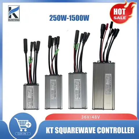 Водонепроницаемый штекер KT контроллер электровелосипеда 36 в 48 в 250 Вт-1000 Вт, контроллер Squarewave/Sinewave, 15 А/17 а/22 А/25 А/30 А для электровелосипеда