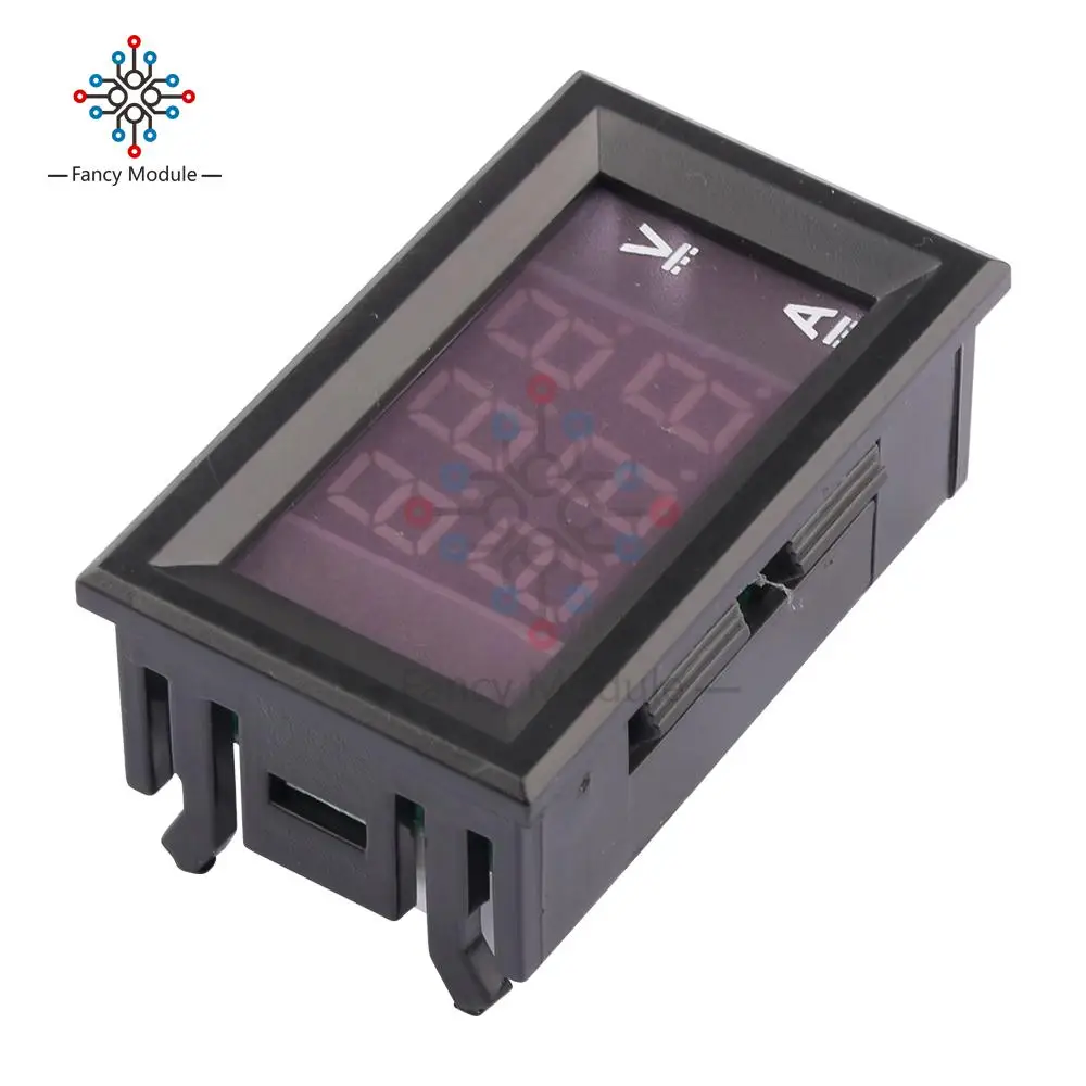 Высококачественный Вольтметр Амперметр постоянного тока 100 в 10 А синий + красный