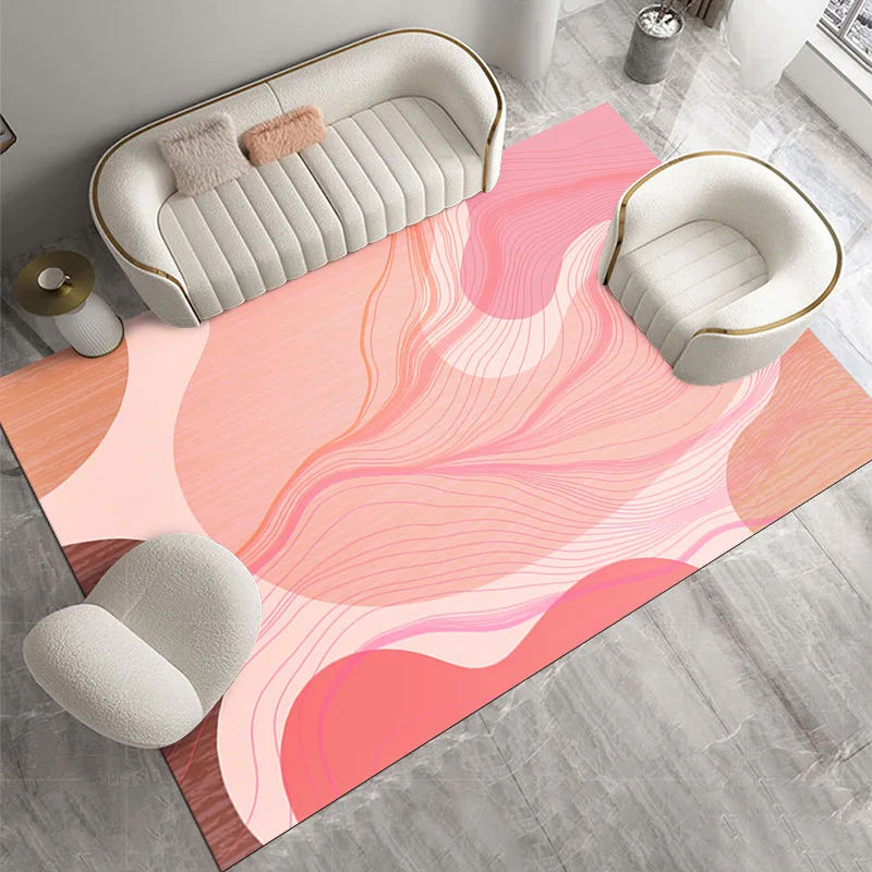 

Pink Light Luxury Home Carpet Floor Mat Rectangular Sofa Cushion Bedroom Bedside Blanket Living Room Decorative Blanket