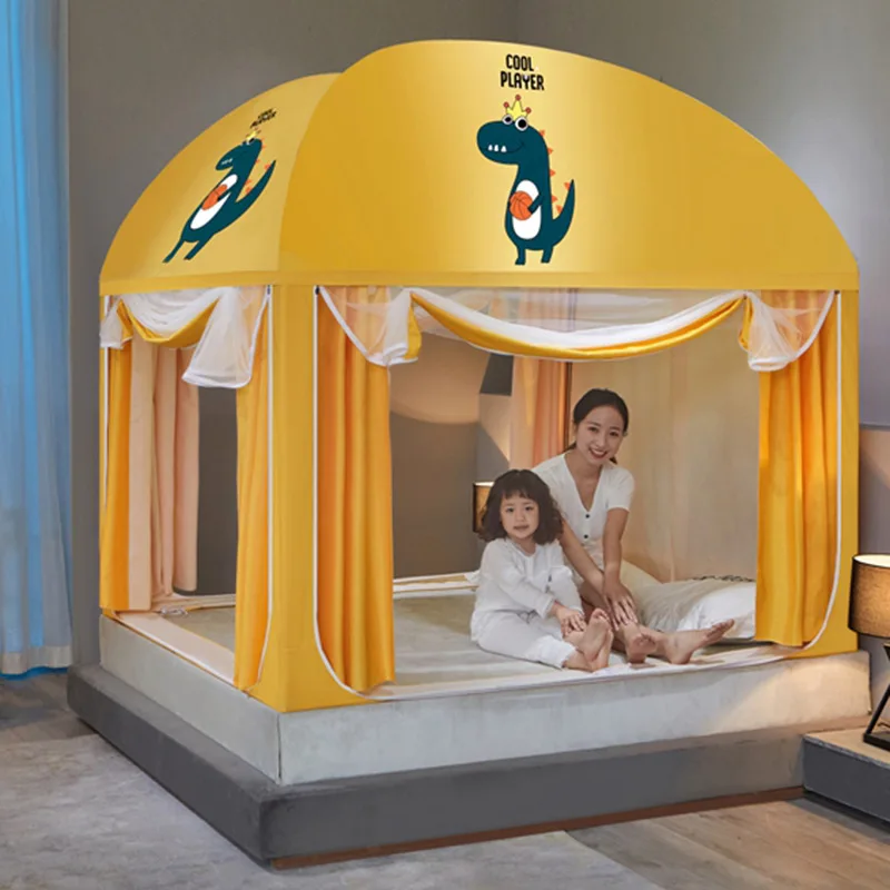 

Красно-Монгольская Юрта, Пыленепроницаемая, затенение крыши, занавеска для кровати, мультфильм, детская москитная сетка, новинка