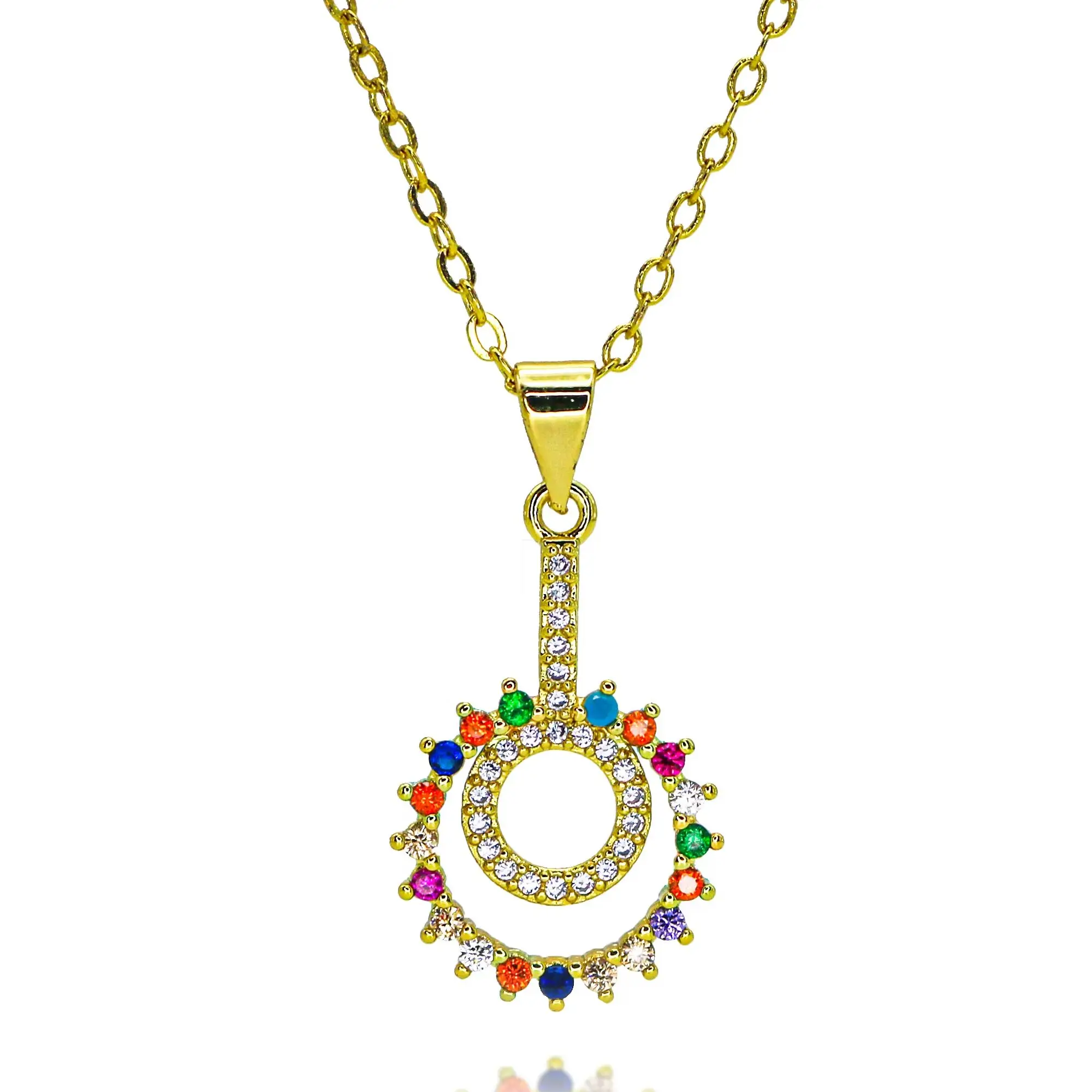 Позолоченные двойные круглые подвески для ожерелья DIY Изготовление ювелирных