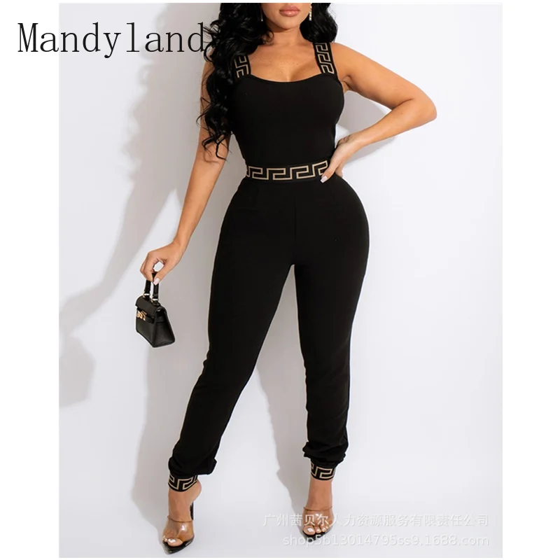 

Mandylandy Women Elegant Jumpsuit Lady Fashion Y2K Harajuku High Waist Corset Skinny Bodycon Trousers Romper Overalls Streetwear