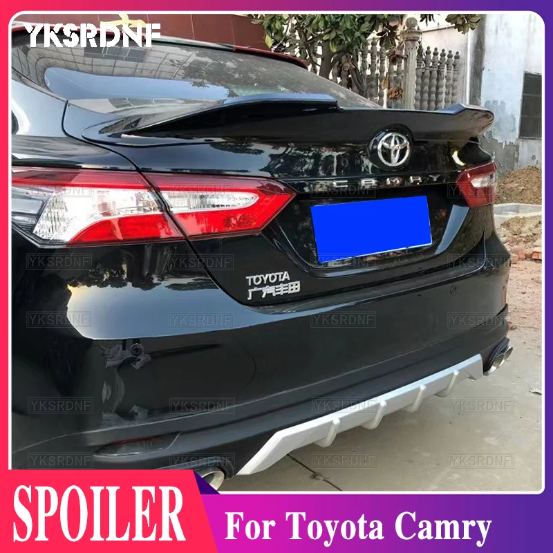 

For Toyota Camry Spoiler 2018 ABS Plastic Material Primer Color Rear Boot Trunk Wing Rear Roof Spoiler Car Accessories