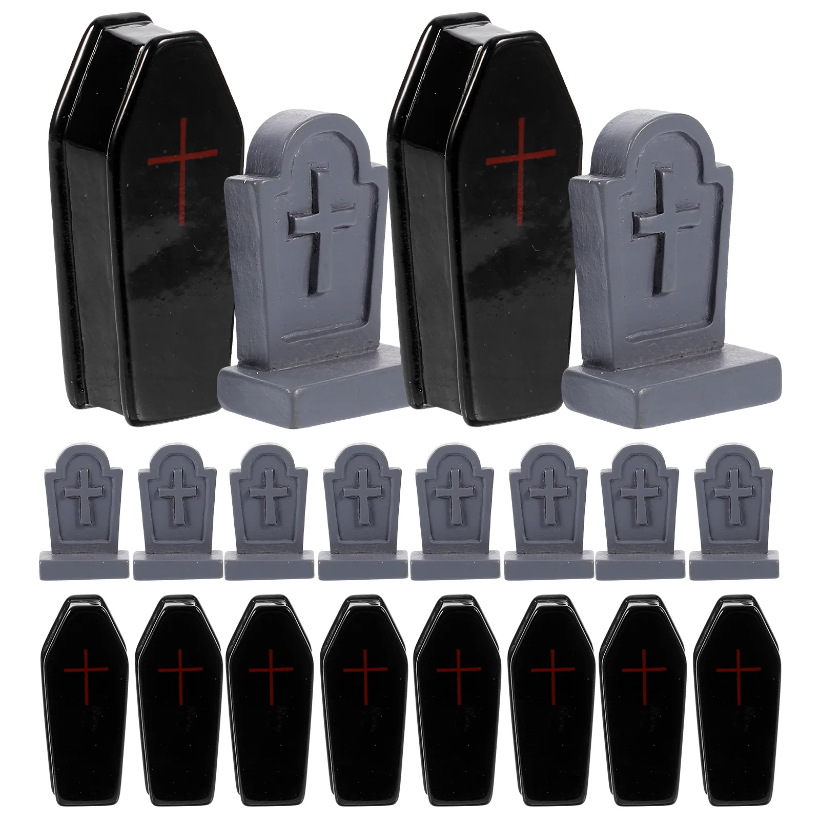 

20pcs Decorative Tombstone Halloween Haunted House Tombstone Decor Resin Tombstone Decoration Miniature