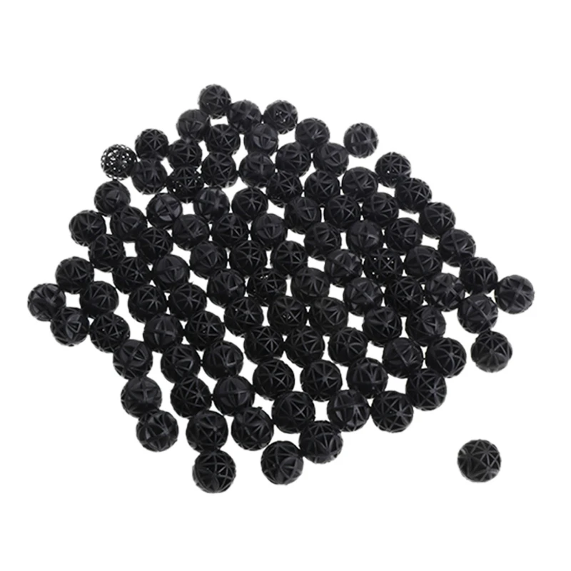 

100 Count Bio-Filter Balls Supporting Biological Aquarium Filtration 0.6 In Ball