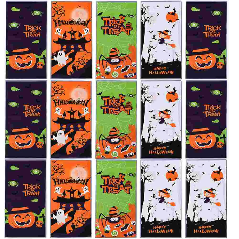 

100pcs Party Candy Storage Bags Halloween Candy Bags Party Sugar Packing Pouches