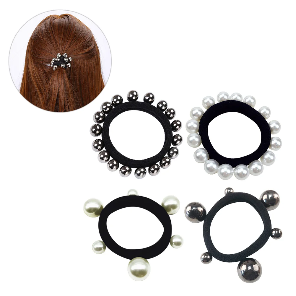 8 шт. женская повязка для волос с большим и маленьким искусственным жемчугом