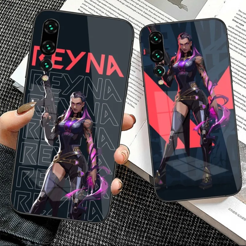 Valorant Reyna геймерский чехол для телефона Huawei P50 P40 P30 P20 Pro Mate 40 30 20 Pro Nova 9 8 7 PC стеклянный чехол для телефона Funda