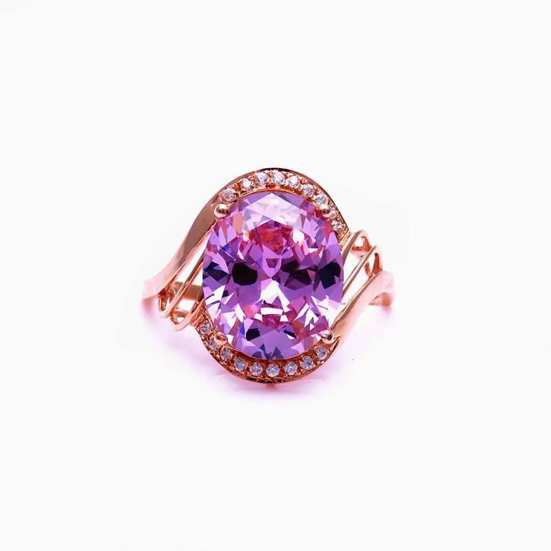 

Kama SANA Россия 585, позолоченное фиолетовое золото 14K, цвет золото, блестящее Открытое кольцо, модное темпераментное кольцо