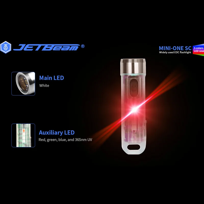 Фонарик JETBEAM MINI ONE SC USB перезаряжаемый флуоресцентный отбеливающий агент прочный