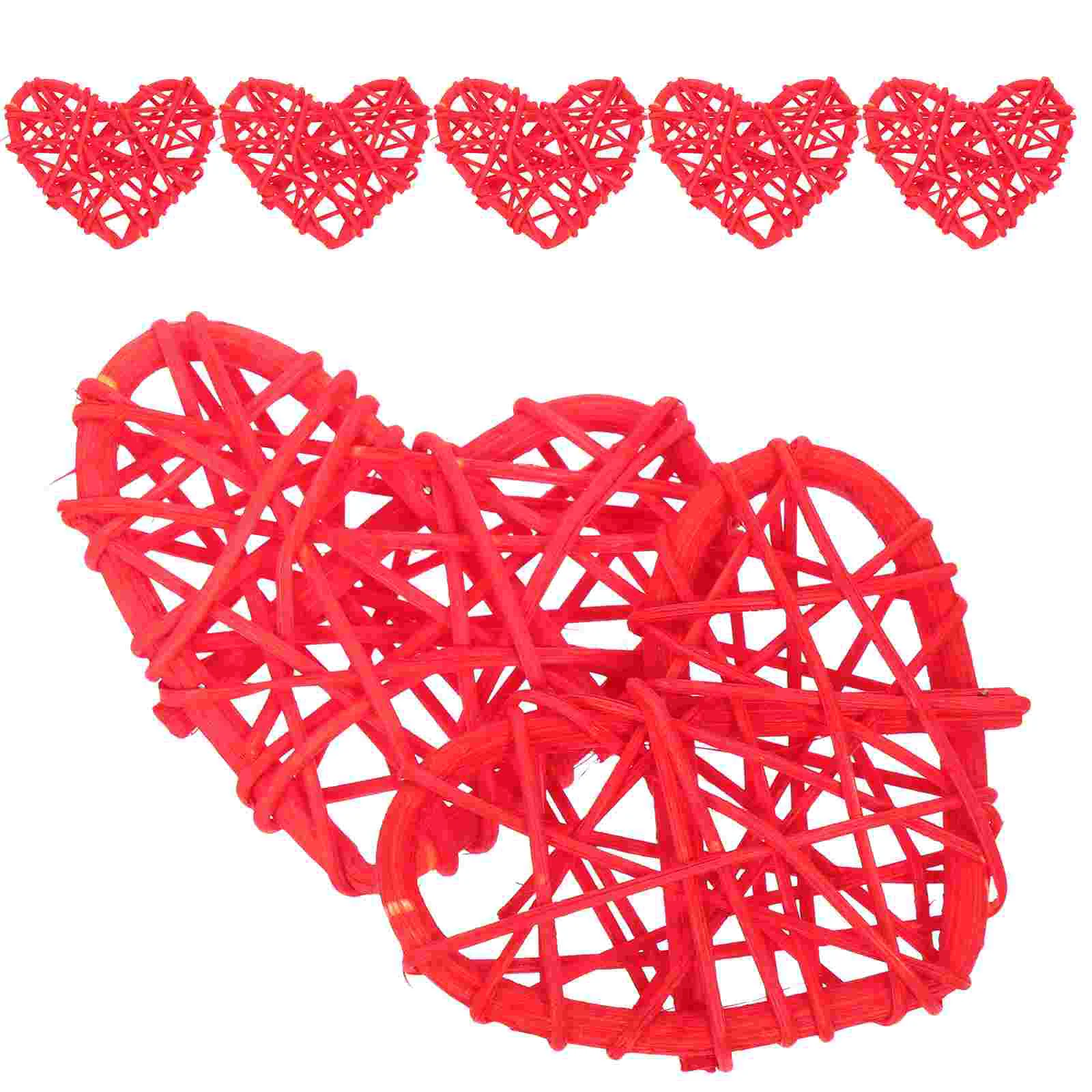 

Rattan Heartballs Table Decor Decorative Wicker Hanging Wedding Decoration Filler Shower Party Vase Decorations Day Centerpiece