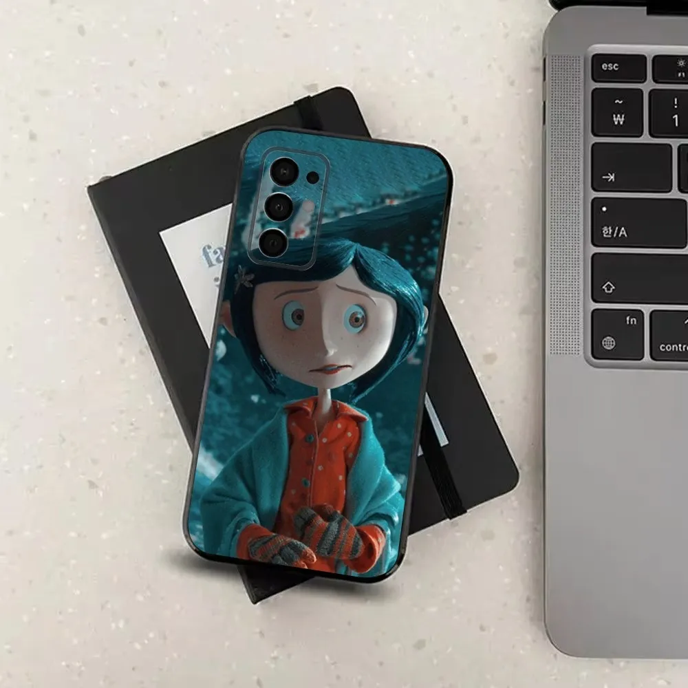 Чехол для телефона A-Anime C-CoralineS-S Samsung Galaxy A91 A80 A73 A72 A71 A53A52 A32 A31A22 A21s A20 черный чехол