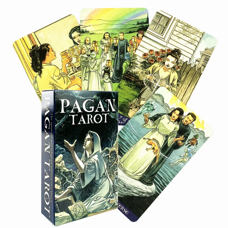 

Tarot Cards 78 Pcs Tarot of Pagan All English Tarot Board Game Tarot Deck Cards Family Gathering Playing Magic Table Board Game