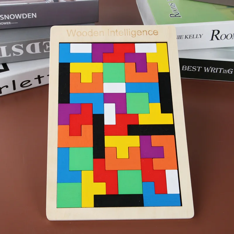 Детские деревянные развивающие Игрушки для раннего развития веселые игры-пазлы