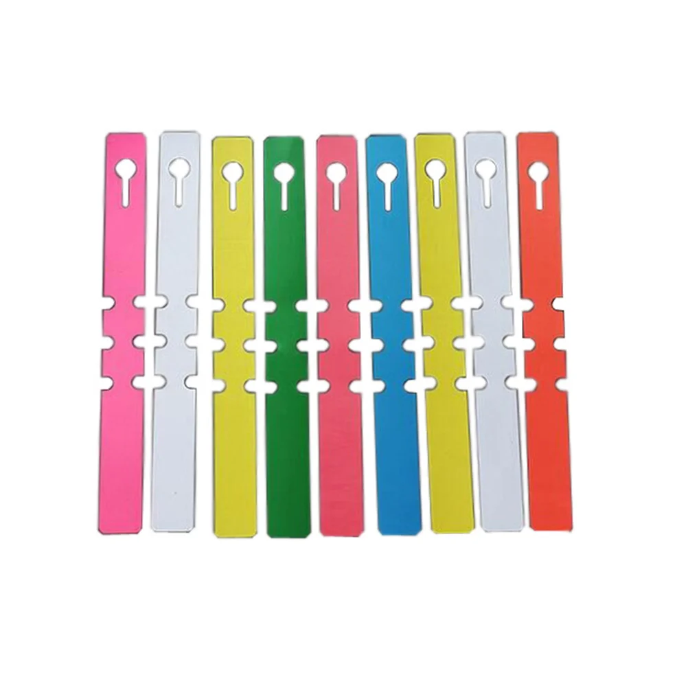 

100pcs Plastic Plant Hanging Tags Nursery Garden Lables Tags Tree Tags Large Writing Surface (Mixed Color)