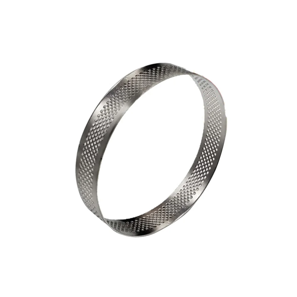 

Stainless Steel Round Cake Mold Round Tartlet Mold Porous Tart Ring Biscuit Cake Ring with Holes