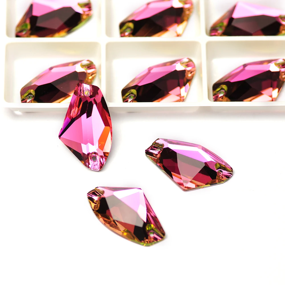 

Rose Shiny Galactic Glass Strass Flatback Crystal Sew On Rhinestones Crafts Glitter 3D Sewing Accessories For Design Decorations