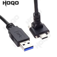 5m usb 3 0 cable with dual screw lock down angled usb 3 1 type c to usb3 0 cable oculus quest link compatible vr data transfer