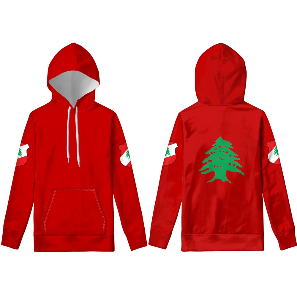 Ливанская толстовка с капюшоном Diy бесплатным именем или номером Lbn изображением