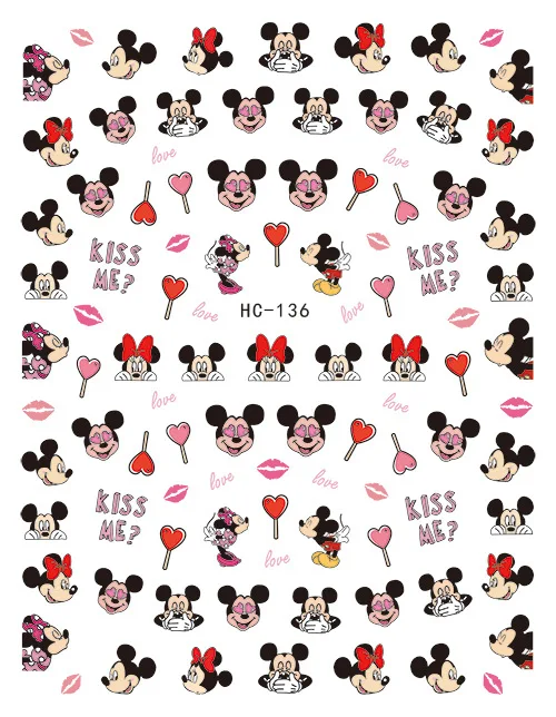 

1PCS Minnie Mouse Disney Nail Stickers Anime Cartoon Stickers Cute Daisy Duck Moana Mickey Mouse Nail Stickers Tickers Decals