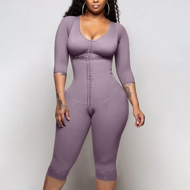 Women'S Corset Postpartum Repair Corset Long Sleeve Tummy Control Breast Support Bodysuit Shapewear Waist Trainer