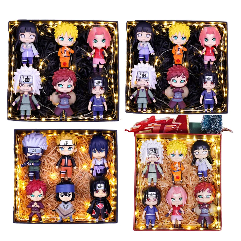 

Аниме Наруто мультяшная фигурка бойфренда на день рождения Рождественский подарок 6 шт. детские игрушки Сакура Какаси