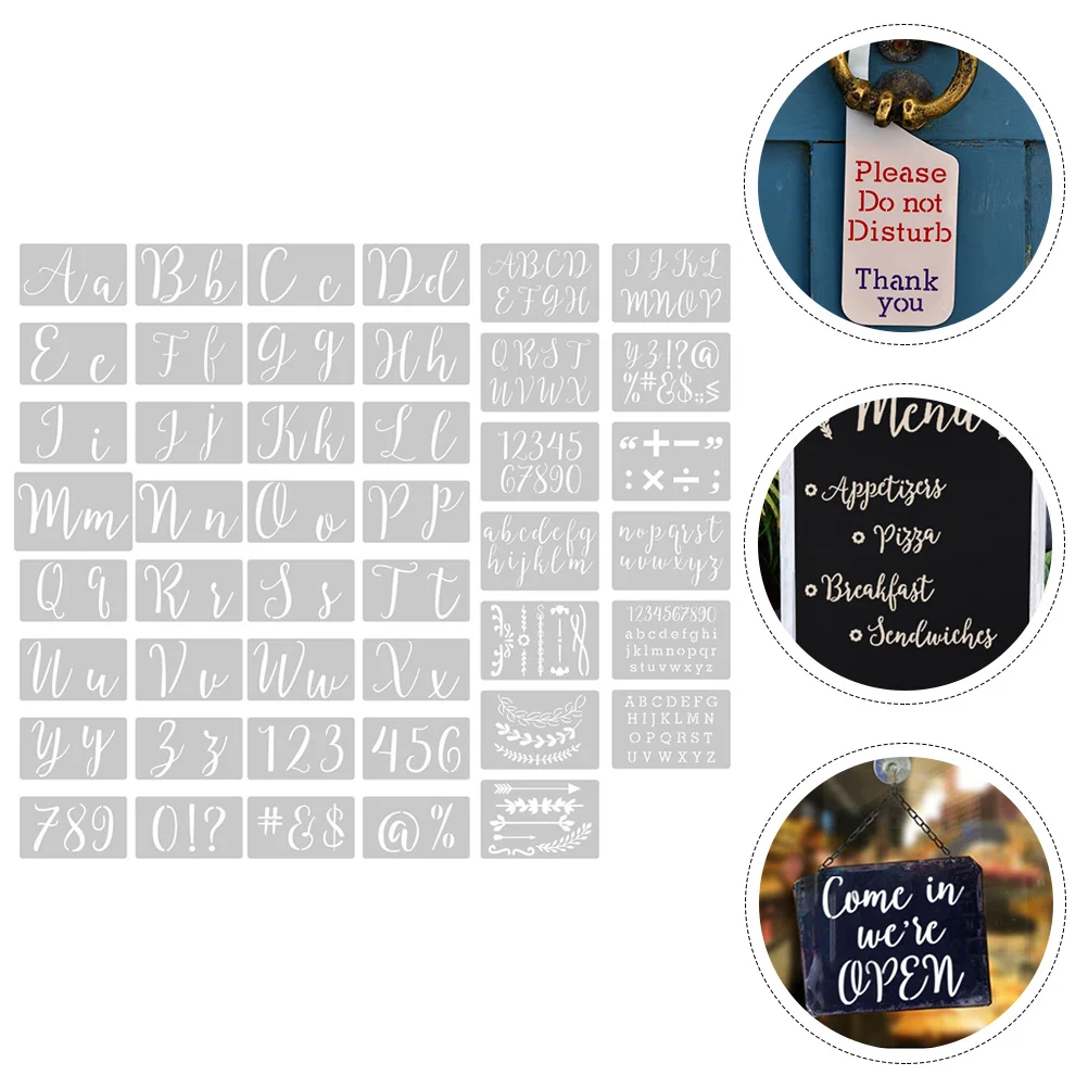 

Stencils Templates Painting Letter Stencil Drawing Template Crafts Alphabet Number Diy Decorating Cake Journal Notebook Making