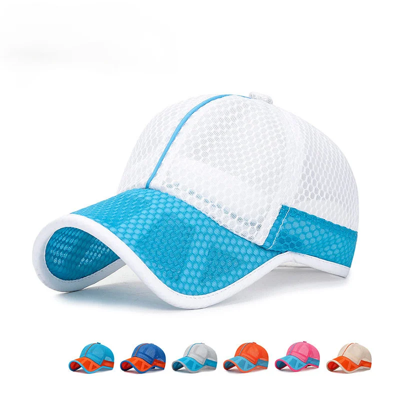 

Summer Toddler Kids Baseball Cap Breathable Mesh Dad Hat Adjustable Baby Boys Girls Sun Hat Quick Dry