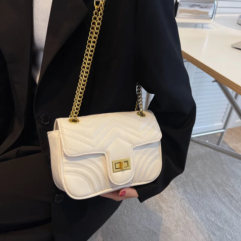 

High Quality Women's Shoulder Bag 2022 New Women's Bag Fashion Messenger Bag Net Celebrity Chain All-match Texture Handbag Women