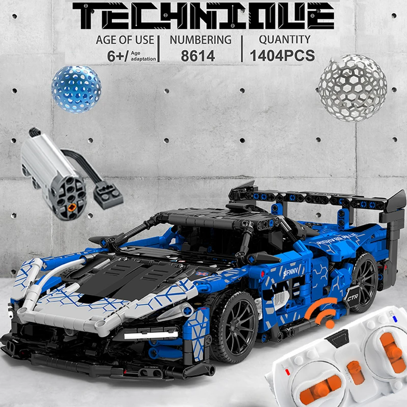 

BLOCK 1404PCS Technical Ideas Racing Building Blocks Famous Sports RC Car Simulation Model Bricks DIY Toys Gift For Children