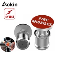 aokin 1pc car cigarette lighter fire missiles eject button replacement cover 12v power source push button for automotive vehicle