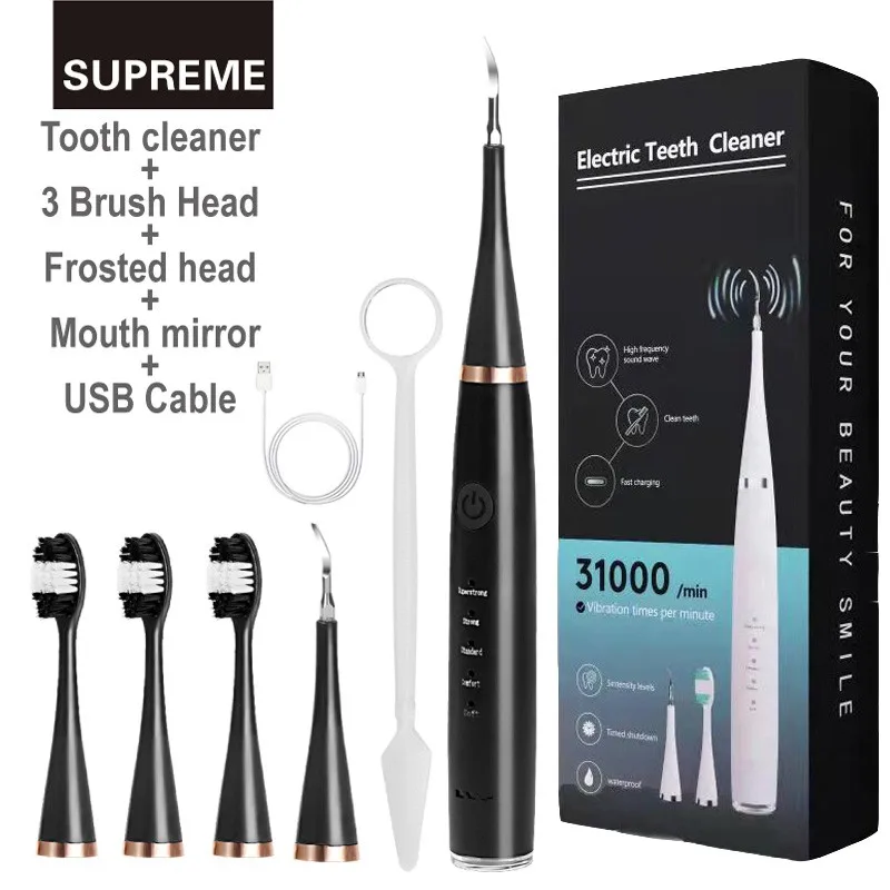 

Ultrasonic Tooth Cleaner Electric Sonic Dental Calculus Remover Teeth Whitening Dental Tartar Remover Ultrasonic Cleaning Tool