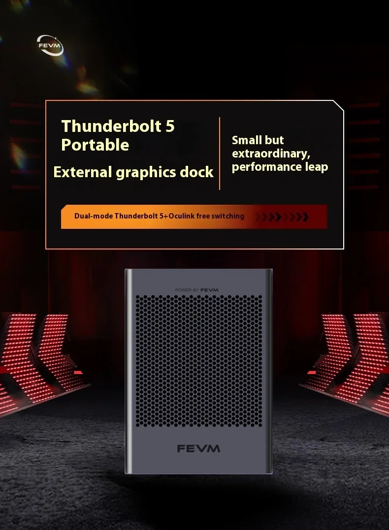 Фото Док-станция FEVM FNGT5 PRO eGPU, внешний графический адаптер с поддержкой Thunderbolt 5 и OCuLink, для RTX 4060M/4080M/4090M №4