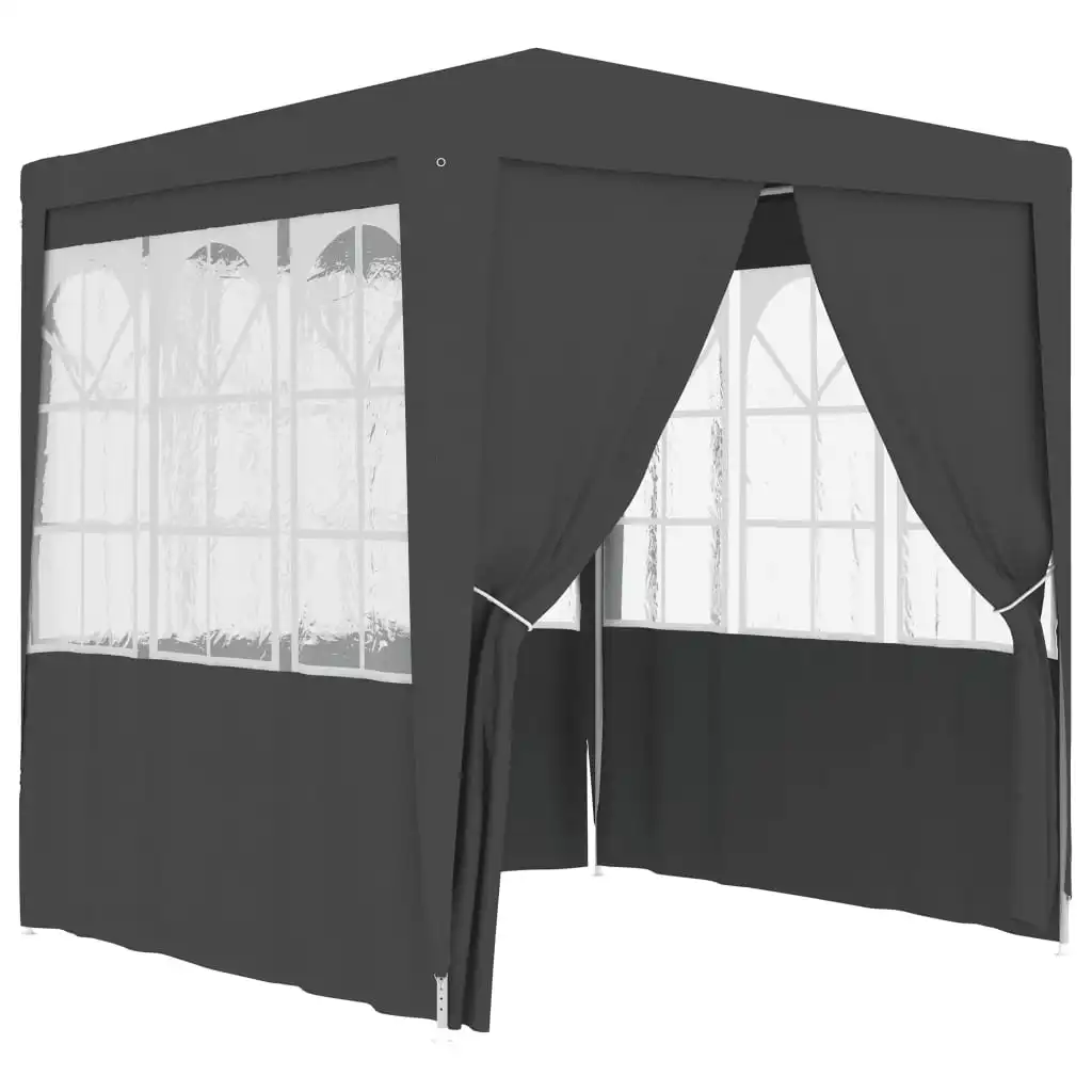 

Party Tent with Side Walls, Polyester Garden Sunshade Awning, Garden Decoration Anthracite 2.5x2.5 m