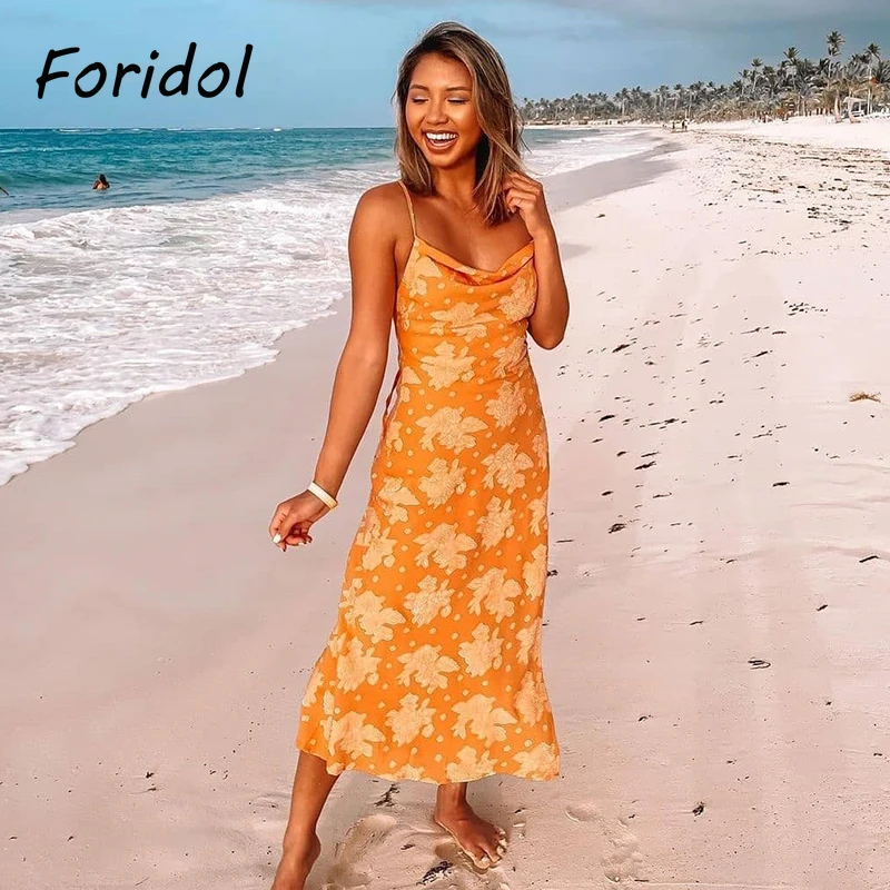 

Elegant Lace Up Backless Summer Dress Women Clothing Sleeveless Side Slit Maxi Boho Beach Dress Lady Long Vestido Feminino