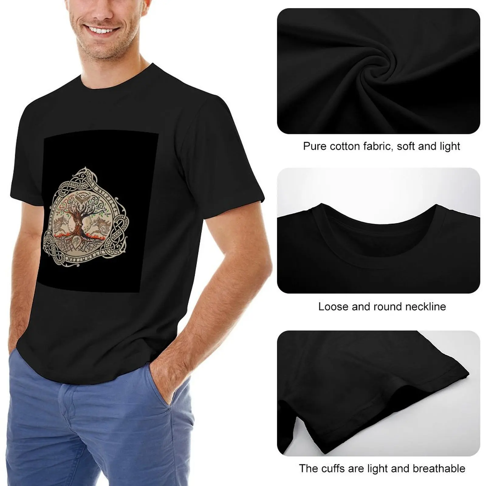 Футболка Yggdrasil Tree of Life с графикой рубашка на заказ летние футболки для мужчин