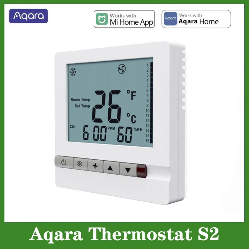 

Aqara Thermostat S2 Central Air Conditioning Controller Floor Heating Controller Work For Xiaomi Mijia Mi Home APP Smart Home