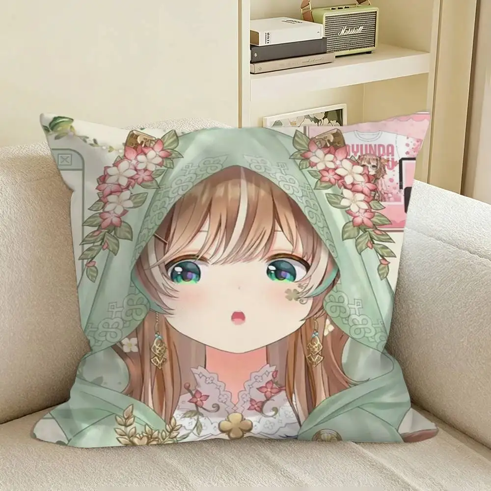 Чехол для диванной подушки Vtuber A-Ayunda Risu от H-Hololive, однотонный, для гостиной, домашний декор, чехол для подушки (art.: 3920db676f7bd) - 3920db676f7bd